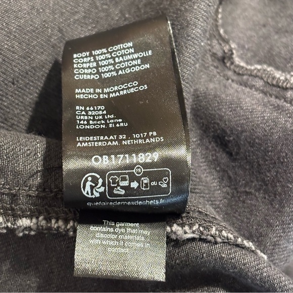 WE THE FREE Sz L Harem Style Washed Out Black 100% Cotton Overalls NEW WITH TAG - Picture 15 of 15